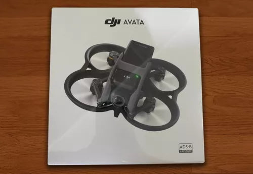 DJI Avata FPV camera drone in retail box with propeller guards