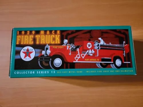 ERTL Mack fire truck diecast metal bank collector series in retail box