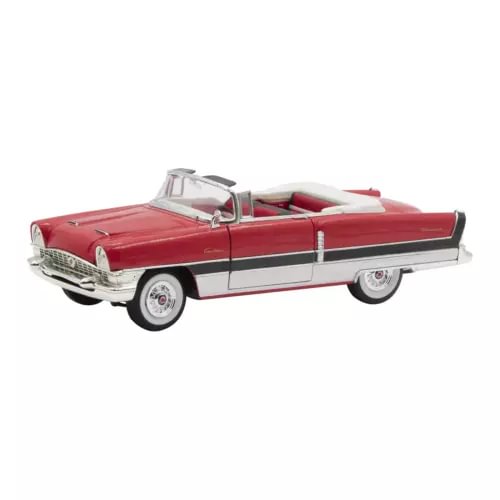Red 1955 Packard convertible diecast car, 1:18 scale