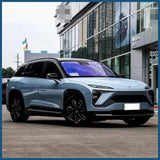 Blue NIO ES6 diecast SUV model car with front grille and LED headlights detail