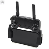 Drone remote controller with dual antennas, joysticks, and control buttons