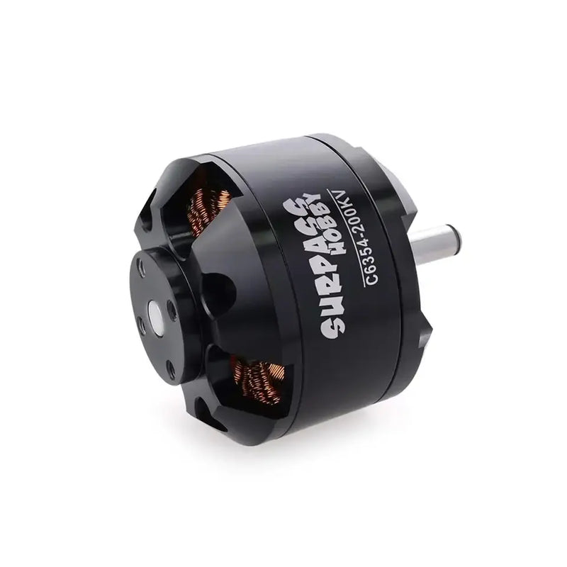 SURPASS HOBBY C6354 brushless RC motor, black cylindrical with mounting holes and 200KV label