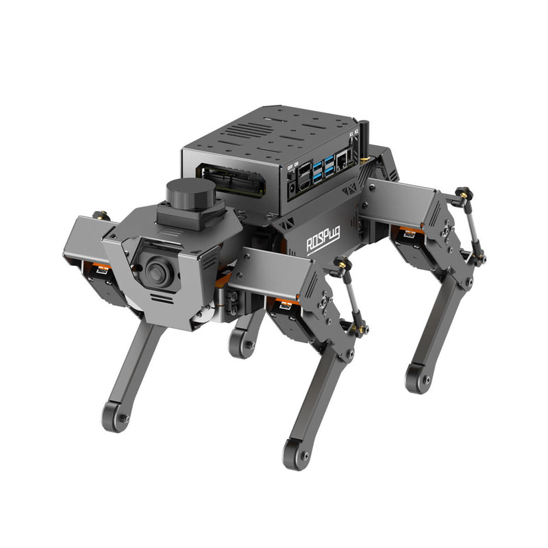 Hiwonder ROSPug Quadruped ROS Robot Dog Powered By Jetson Nano Lidar Tracking Mapping Navigation Education Robotics Kits Drone