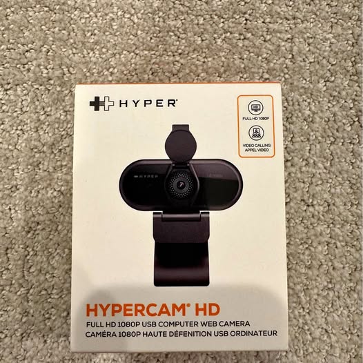 Hypercam HD USB computer webcam in retail box with suction mount