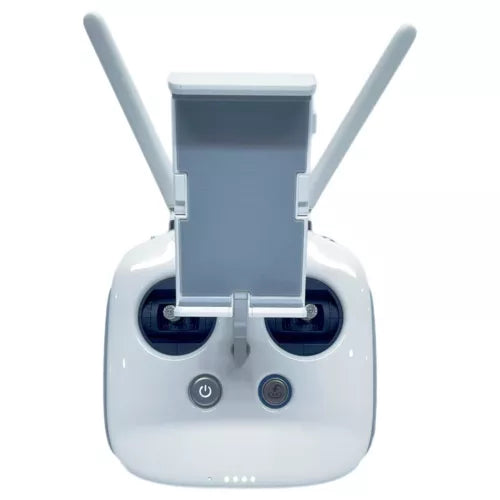 DJI Phantom 4 Pro remote controller with dual antennas and phone holder