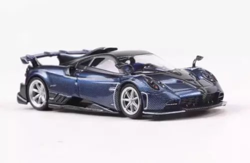 Blue sports model diecast car with open hood