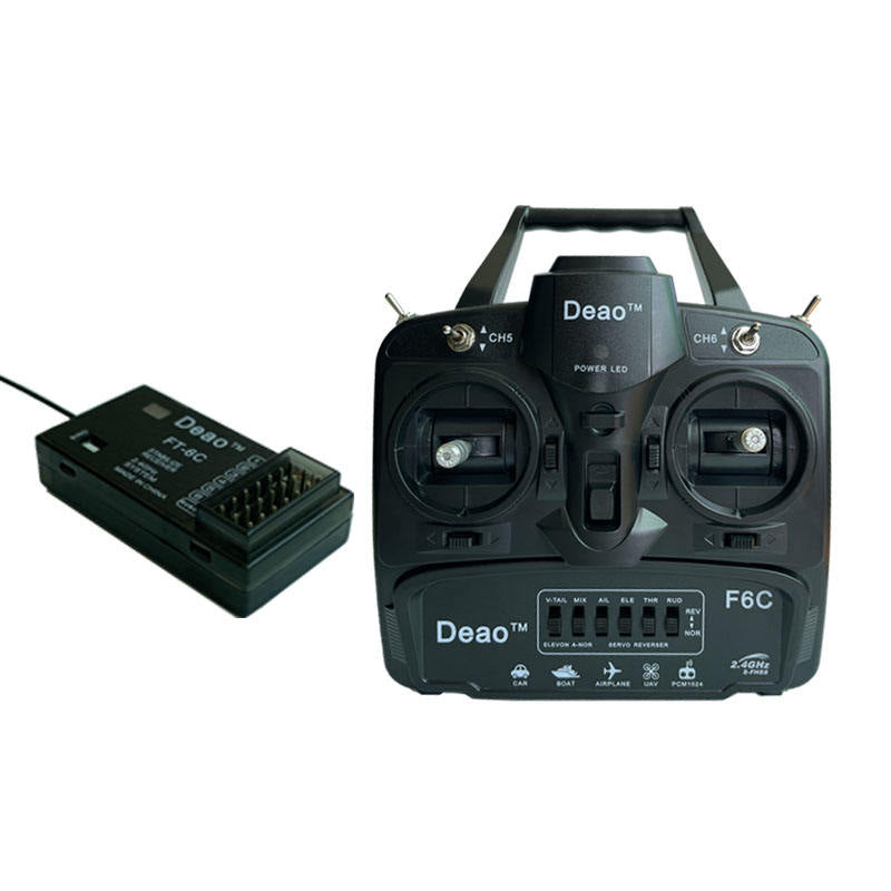 Deao F6C 2.4G six-channel remote control with receiver module and antenna