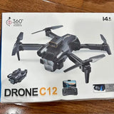 Foldable quadcopter drone with camera and 360° obstacle avoidance