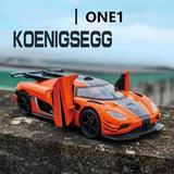 1:32 Koenigsegg ONE1 sports car Diecast  Alloy Model car Sound Light Pull Back Parts