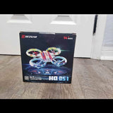 Bezgar HQ051 mini drone in retail box, 14 Aces and four propellers shown