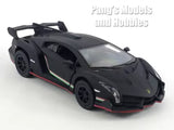 5 inch Lamborghini Veneno - 1/36 Scale Diecast Model - FLAT BLACK Toy
