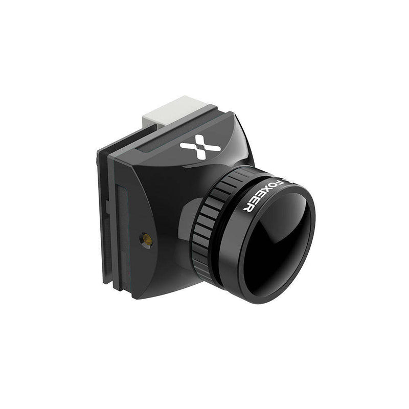 Foxeer T-Rex micro FPV camera, black housing with wide lens and mounting bracket