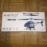 Blue Wi‑Fi helicopter drone in retail box, H-41 Pilot Sky Rider