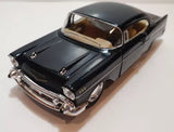 1957 Chevrolet Belair 1:36 diecast car, dark blue with chrome details