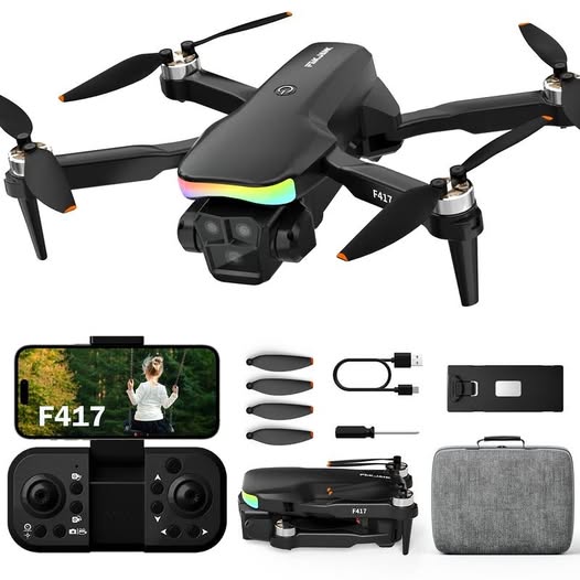 Brand new! F417 Drone with Camera 1080P RGB LED Light 90?Electric Adjustable Lens360? Flip Ships to you Drone