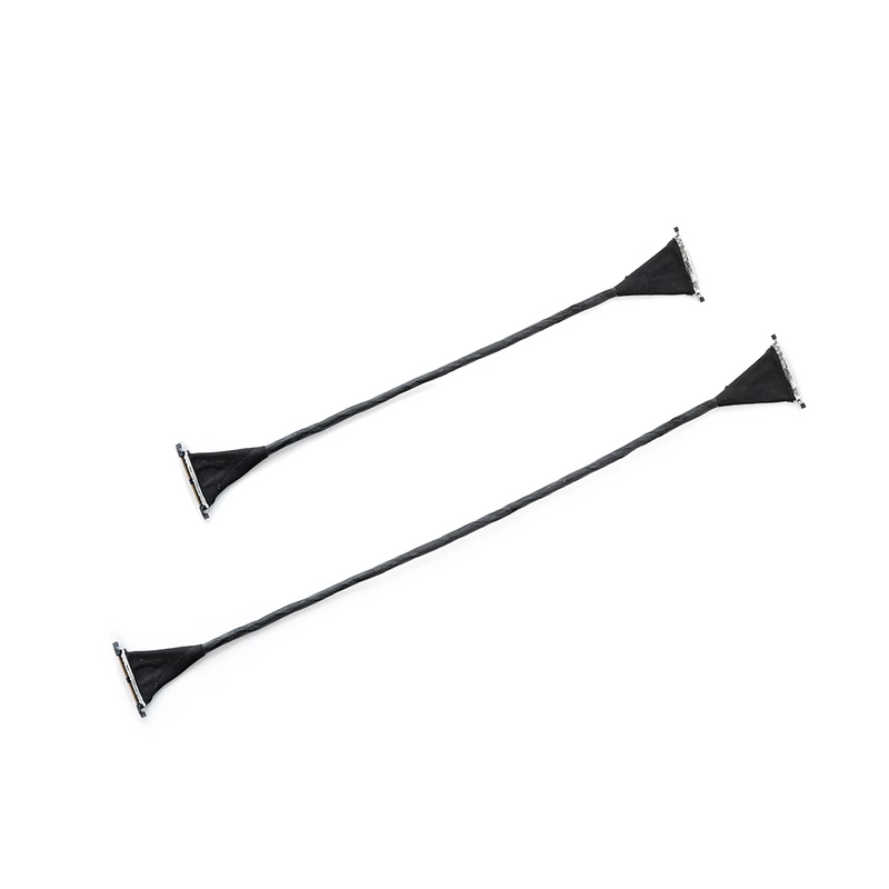 Coaxial cable set with two black connector ends, 80mm and 200mm.