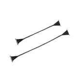 Coaxial cable set with two black connector ends, 80mm and 200mm.