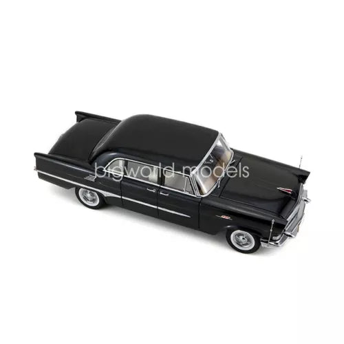 1/18 scale black diecast toy sedan model with detailed wheels