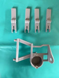 Gray foldable drone leg extension and gimbal holder bracket with circular mount