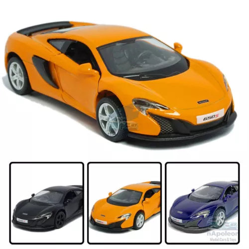 Orange alloy diecast sports car model with detailed front grille and headlights