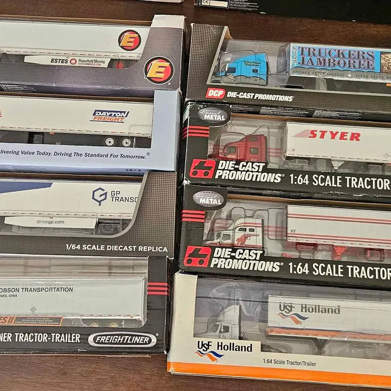 1:64 scale die-cast truck replica in retail box with Die-Cast Promotions branding