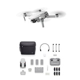 Quadcopter drone with controller, prop guards, and carrying case
