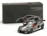 1:64 diecast race car with box, gray and red Chevrolet Corvette C8.R #4