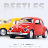 1:36 Simulation Alloy Car Model Retro Beetle Diecast Metal Classic Cars Mini All Toy
