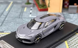 HKM 1:64 Gray Gemera Super Racing Sports Model Toy Diecast Metal Car Parts