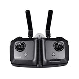 Black drone remote controller with two antennas and dual joysticks