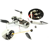 Drone frame and propeller assembly with exposed circuit board and motor mount