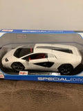 White Maisto die-cast Lamborghini Countach LPI 800-4 model in special edition box