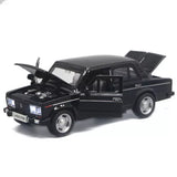 1:32 VAZ Lada 2106 Model Car Diecast Toy Cars Metal Vehicle Kids Gifts Black Parts