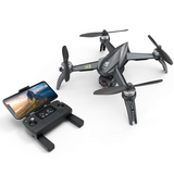 XUEREN Updated MJX B5W Bugs 5W GPS Drone with 4K WiFi FPV Brushless Quadcopter 21 Minutes Metallic Black Drone