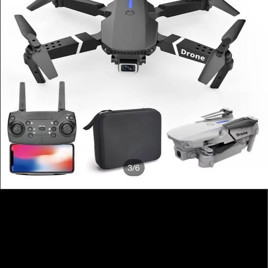 Aerial drone with remote controller and carrying case