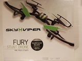 Brand New In Box Sky Viper Fury Stunt Drone, Black/Green Drone