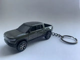 Rivian R1T Truck With Bronze Keychain Matchbox Diecast Car Rivian EV Truck Green Parts