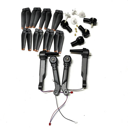 Mini RC drone arm engine set with four propellers and motors, spare parts kit