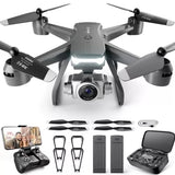 HD wide-angle WiFi FPV dual-camera drone with front camera, four propellers, plus controller and case