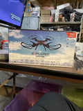 Explorer drone packaging box with quadcopter illustration