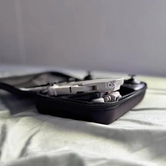 Double-camera drone front module in soft case