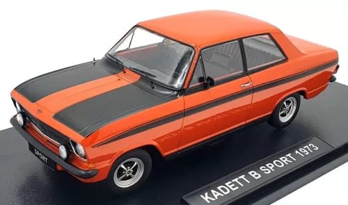 Orange 1/18 diecast car model, Opel Kadett B Sport 1973