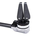 Quadcopter drone coaxial motor with black prop guards and circular base
