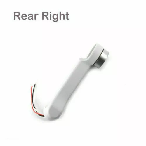 Rear right drone arm with motor and exposed red/black wiring