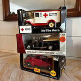 Die-cast collection 3-pack of red and white vehicles, with red cross graphics
