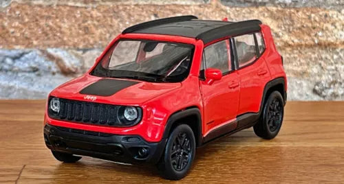 Trailhawk SUV diecast car model, red with black grille and wheels
