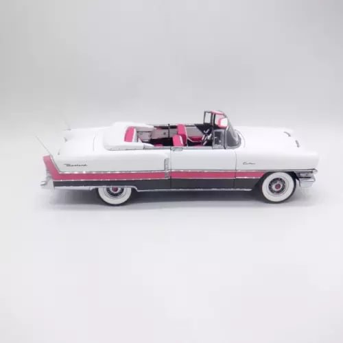 1955 Packard Caribbean diecast car, white with pink interior