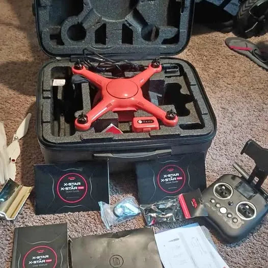 Autel X-Star drone kit with controller and accessories in hard case