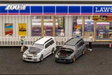 ZOOM 1:64 Stagea R34 Wagon tile tank Cement Grey / White Mines Diecast Car toy Parts