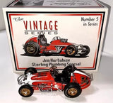 Red vintage sprint car diecast model with black engine, number 5, Jim Hurtubise-themed